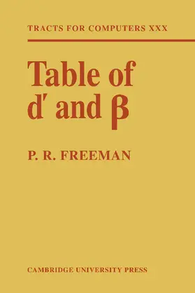 Freeman |  Table of D' and | Buch |  Sack Fachmedien