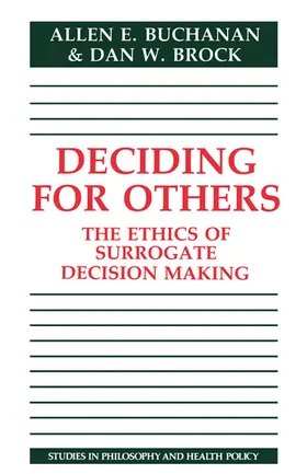 Buchanan / Brock |  Deciding for Others | Buch |  Sack Fachmedien