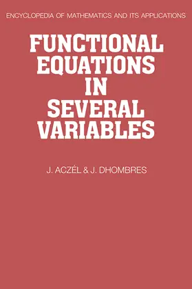 Aczel / Dhombres | Functional Equations in Several Variables | Buch | 978-0-521-35276-5 | www.sack.de