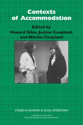 Giles / Coupland / Oatley |  Contexts of Accommodation | Buch |  Sack Fachmedien