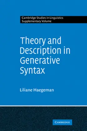 Haegeman |  Theory and Description in Generative Syntax | Buch |  Sack Fachmedien