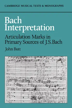 Butt |  Bach Interpretation | Buch |  Sack Fachmedien