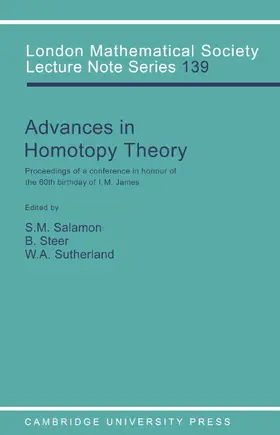 Salamon / Steer / Sutherland |  Advances in Homotopy Theory | Buch |  Sack Fachmedien