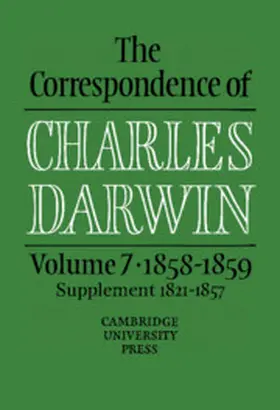 Darwin / Burkhardt / Smith |  Correspondence of Charles Darwin v7 | Buch |  Sack Fachmedien