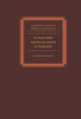Watson |  Richard Rolle & Invention Auth | Buch |  Sack Fachmedien