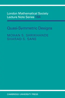 Shrikhande / Cassels / Sane |  Quasi-Symmetric Designs | Buch |  Sack Fachmedien