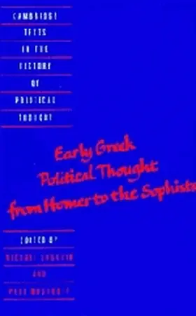 Gagarin / Woodruff / Geuss |  Early Greek Political Thought from Homer to the Sophists | Buch |  Sack Fachmedien