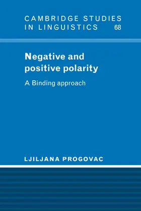 Progovac |  Negative and Positive Polarity | Buch |  Sack Fachmedien