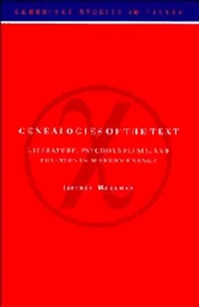 Mehlman |  Genealogies of the Text | Buch |  Sack Fachmedien