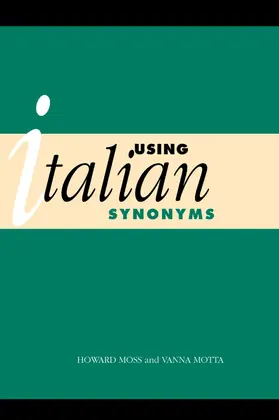 Moss / Motta |  Using Italian Synonyms | Buch |  Sack Fachmedien