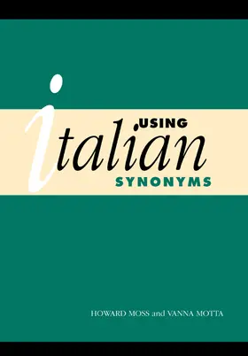 Moss / Motta |  Using Italian Synonyms | Buch |  Sack Fachmedien