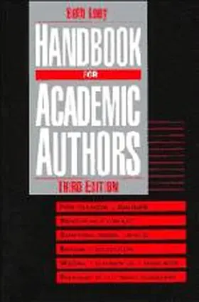 Luey |  Handbook for Academic Authors | Buch |  Sack Fachmedien