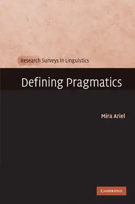 Ariel |  Defining Pragmatics | Buch |  Sack Fachmedien