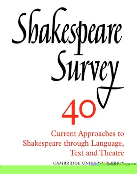 Wells / Bate / Dobson |  Shakespeare Survey | Buch |  Sack Fachmedien