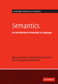 Cann / Kempson / Gregoromichelaki |  Semantics | Buch |  Sack Fachmedien
