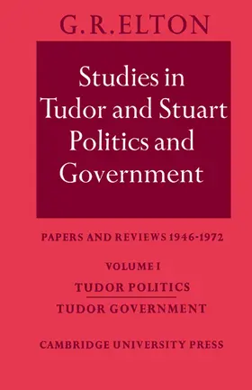 Elton |  Studies in Tudor and Stuart Politics and Government | Buch |  Sack Fachmedien