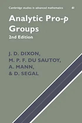 Dixon / Du Sautoy / Mann |  Analytic Pro-P Groups | Buch |  Sack Fachmedien