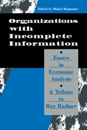 Majumdar |  Organization with Incomplete Information | Buch |  Sack Fachmedien