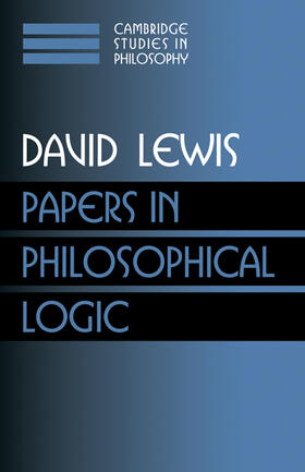 Lewis / Dancy / Sosa |  Papers in Philosophical Logic | Buch |  Sack Fachmedien
