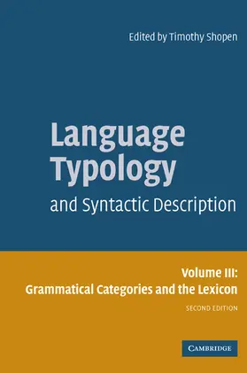 Shopen |  Language Typology and Syntactic Description, Volume 3 | Buch |  Sack Fachmedien
