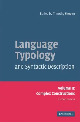Shopen |  Language Typology and Syntactic Description, Volume II | Buch |  Sack Fachmedien