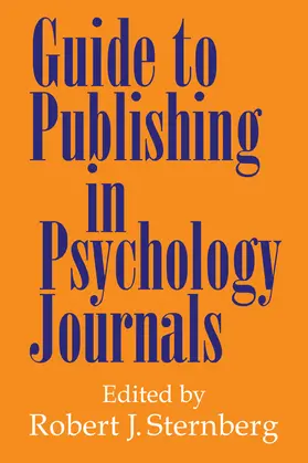 Sternberg |  Guide to Publishing in Psychology Journals | Buch |  Sack Fachmedien