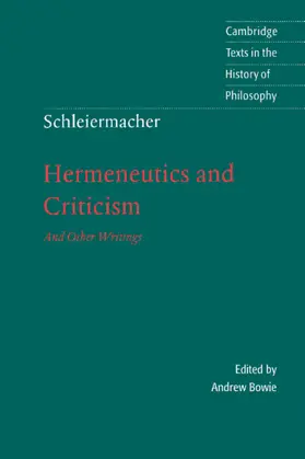 Schleiermacher / Bowie |  Schleiermacher | Buch |  Sack Fachmedien