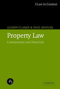 Clarke / Kohler |  Property Law | Buch |  Sack Fachmedien