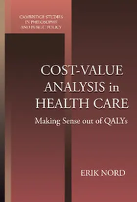 Nord |  Cost-Value Analysis in Health Care | Buch |  Sack Fachmedien