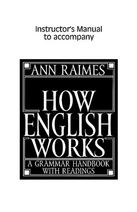 Raimes |  How English Works Instructor's Manual | Buch |  Sack Fachmedien