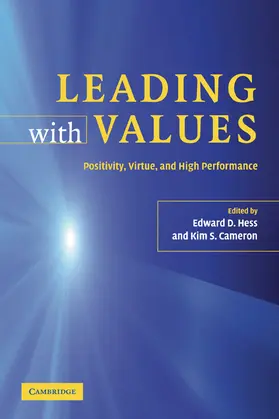 Hess / Cameron |  Leading with Values | Buch |  Sack Fachmedien