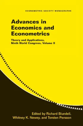 Blundell / Newey / Persson |  Advances Economics Econometrics v2 | Buch |  Sack Fachmedien