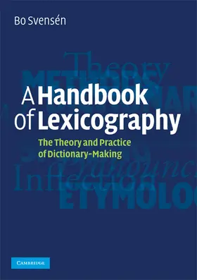 Svensén |  A Handbook of Lexicography | Buch |  Sack Fachmedien