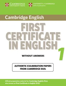  Cambridge First Certificate in English 1 for Updated Exam Student's Book without Answers | Buch |  Sack Fachmedien