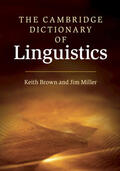 Brown / Miller |  The Cambridge Dictionary of Linguistics | Buch |  Sack Fachmedien