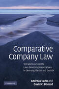 Cahn / Donald |  Comparative Company Law | Buch |  Sack Fachmedien