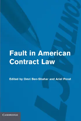 Ben-Shahar / Porat |  Fault in American Contract Law | Buch |  Sack Fachmedien