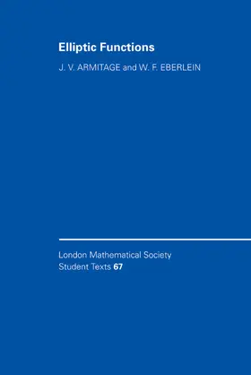 Armitage / Eberlein |  Elliptic Functions | Buch |  Sack Fachmedien