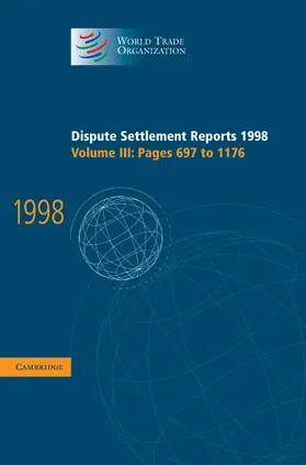  Dispute Settlement Reports 1998 | Buch |  Sack Fachmedien