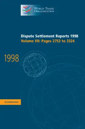  Dispute Settlement Reports 1998 | Buch |  Sack Fachmedien