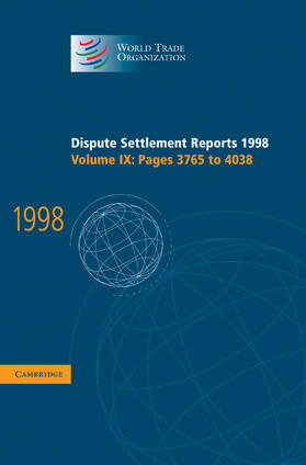  Dispute Settlement Reports 1998 | Buch |  Sack Fachmedien