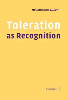 Galeotti |  Toleration as Recognition | Buch |  Sack Fachmedien