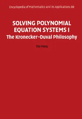 Mora |  Solving Polynomial Equation Systems I | Buch |  Sack Fachmedien