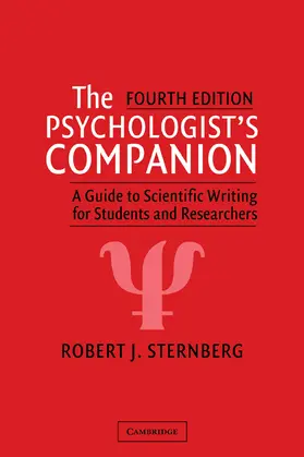 Sternberg |  The Psychologist's Companion | Buch |  Sack Fachmedien
