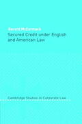 McCormack |  Secured Credit under English and American Law | Buch |  Sack Fachmedien