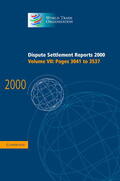 World Trade Organization |  Dispute Settlement Reports 2000 | Buch |  Sack Fachmedien