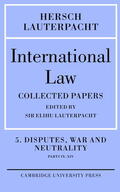 Lauterpacht |  International Law v5 | Buch |  Sack Fachmedien