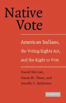 McCool / Olson / Robinson |  Native Vote | Buch |  Sack Fachmedien