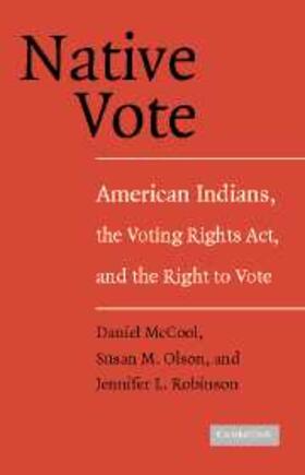 McCool / Olson / Robinson | Native Vote | Buch | 978-0-521-83983-9 | sack.de