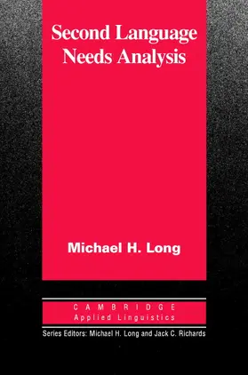 Long |  Second Language Needs Analysis | Buch |  Sack Fachmedien
